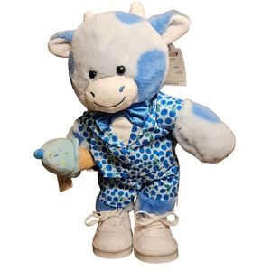 Build A Bear Blueberry Cow 16" STUFFED Plush w Outfit, Shoes, Wristie , Scent #5